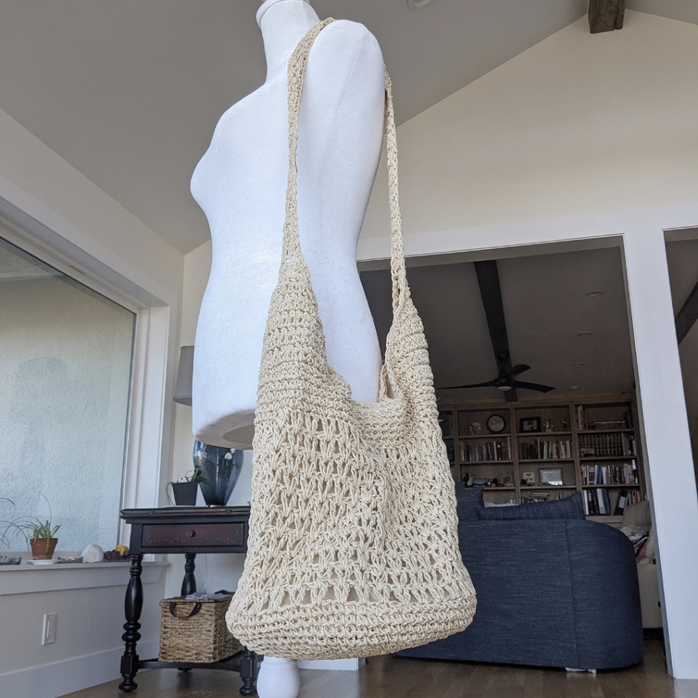 Paper Straw Boho Beach Bag